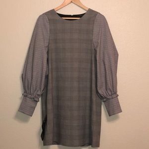 NWT BCBGMaxAzria Balloon Sleeve Houndstooth Dress